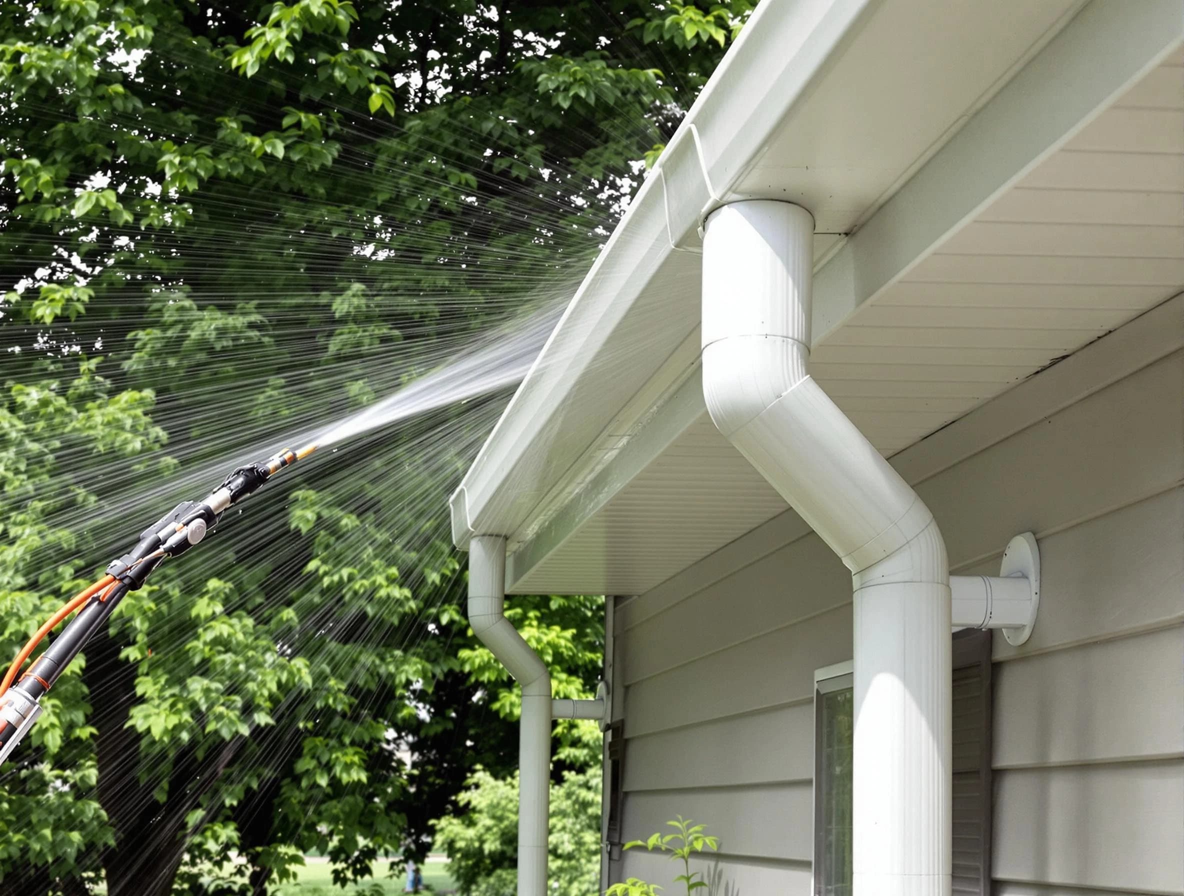 Cleared gutters by Rocky River Roofing Company for a clean drainage system in Rocky River, OH