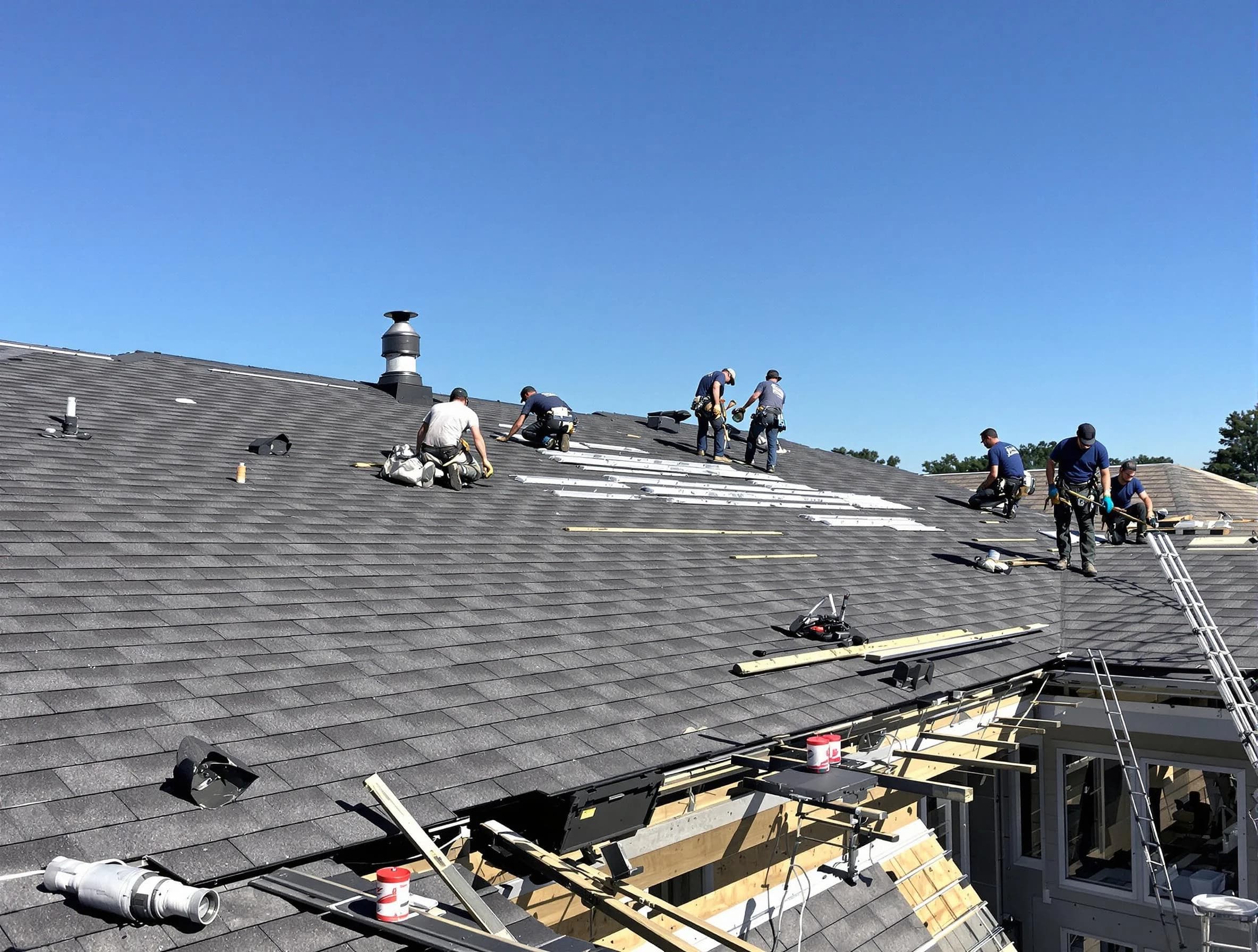 Rocky River Roofing Company experts performing roof installation in Rocky River, OH